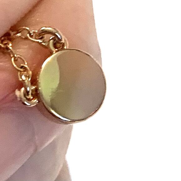 Coach Round Crystal Necklace Pendant Gold Tone 18” - Picture 4 of 8